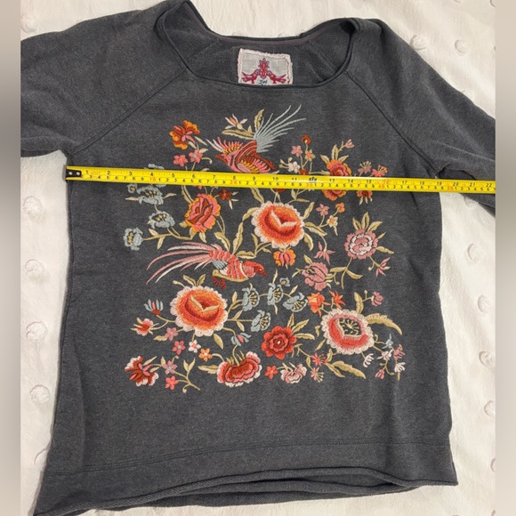 Johnny Was Brielle Pullover | Floral Embroidered Sweatshirt | 100% Cotton - Picture 5 of 10